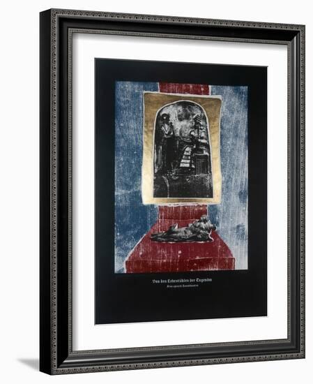 On the Teachers of Virtue, Thus Spoke Zarathustra, 2023 (Woodcut and Silkscreen)-Guilherme Pontes-Framed Giclee Print