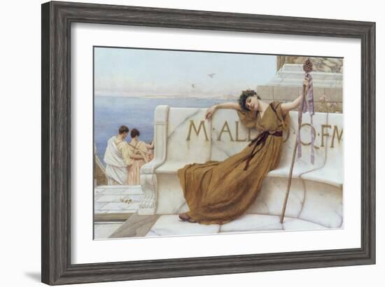 On the Terrace, 1890-John William Godward-Framed Giclee Print