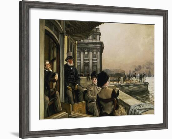 On the Terrace of the Trafalgar-Tavern in Greenwich-James Jacques Tissot-Framed Giclee Print