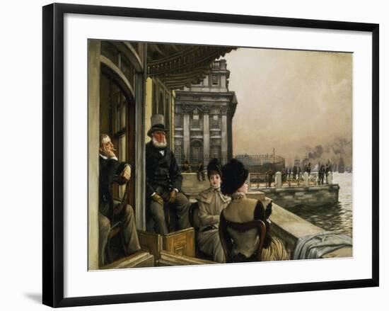 On the Terrace of the Trafalgar-Tavern in Greenwich-James Jacques Tissot-Framed Giclee Print