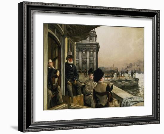 On the Terrace of the Trafalgar-Tavern in Greenwich-James Jacques Tissot-Framed Giclee Print