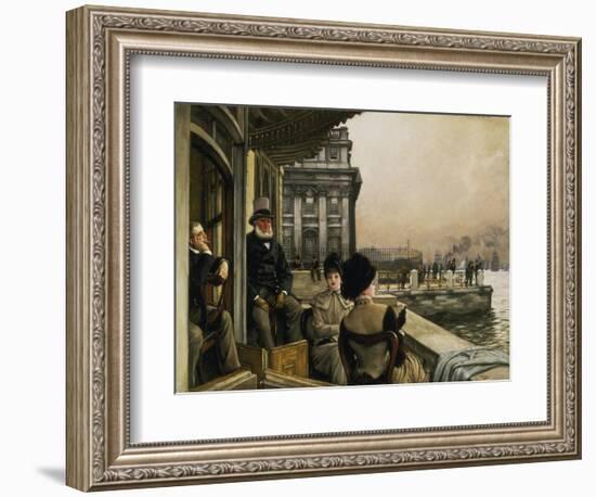 On the Terrace of the Trafalgar-Tavern in Greenwich-James Jacques Tissot-Framed Giclee Print