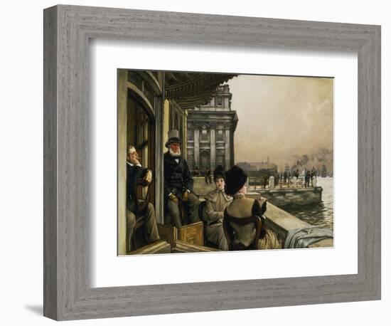 On the Terrace of the Trafalgar-Tavern in Greenwich-James Jacques Tissot-Framed Giclee Print