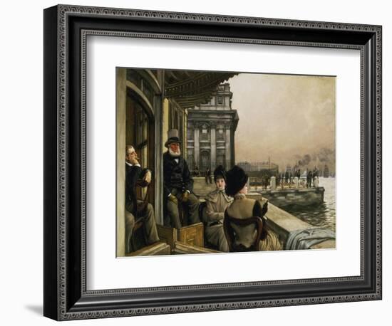 On the Terrace of the Trafalgar-Tavern in Greenwich-James Jacques Tissot-Framed Giclee Print