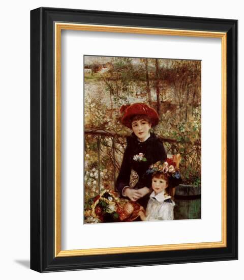 On the Terrace-Pierre-Auguste Renoir-Framed Art Print