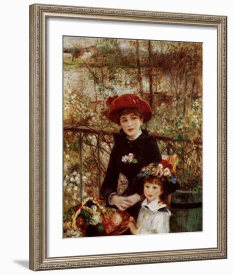 On the Terrace-Pierre-Auguste Renoir-Framed Art Print