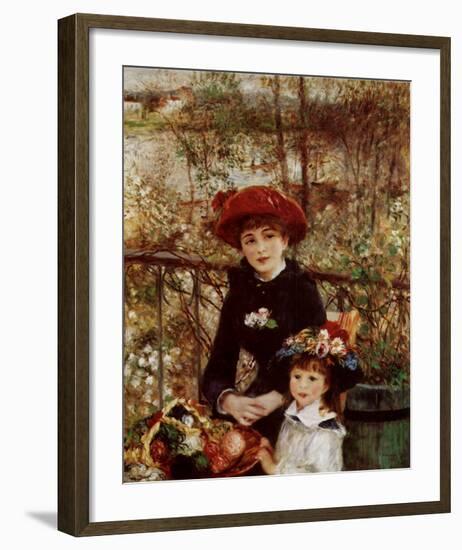 On the Terrace-Pierre-Auguste Renoir-Framed Art Print