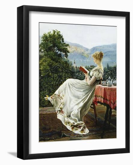 On the Terrace-Johann Hamza-Framed Giclee Print