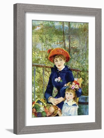 On The Terrace-Pierre-Auguste Renoir-Framed Art Print