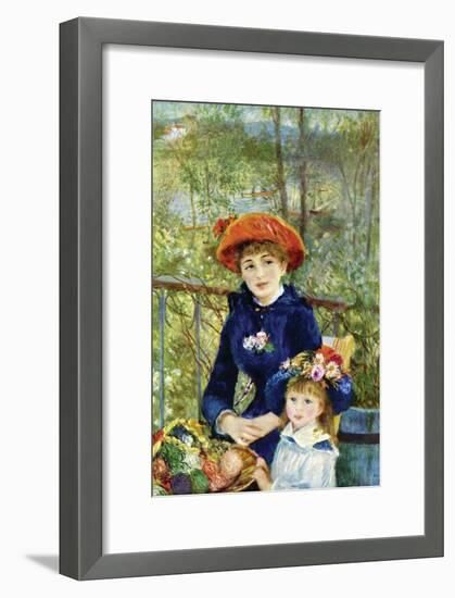 On The Terrace-Pierre-Auguste Renoir-Framed Art Print