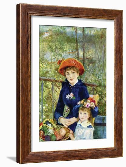 On The Terrace-Pierre-Auguste Renoir-Framed Art Print