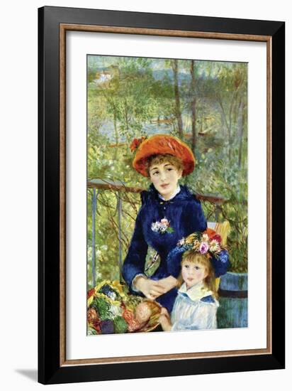 On The Terrace-Pierre-Auguste Renoir-Framed Art Print