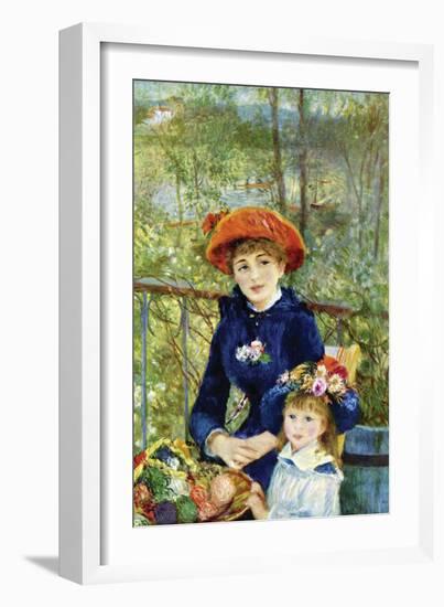 On The Terrace-Pierre-Auguste Renoir-Framed Art Print