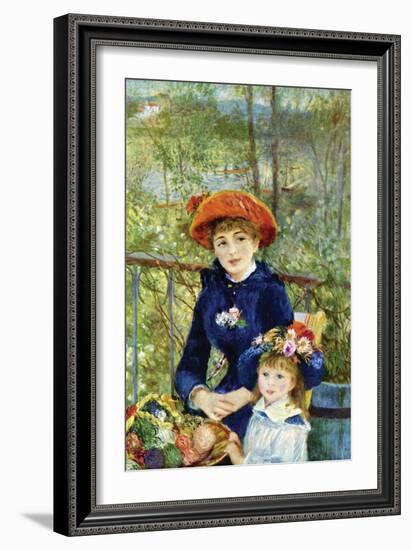 On The Terrace-Pierre-Auguste Renoir-Framed Art Print