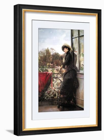 On the Terrace-Julius Stewart-Framed Art Print
