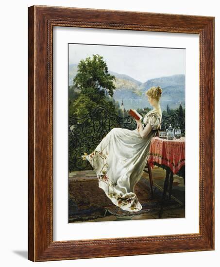 On the Terrace-Johann Hamza-Framed Giclee Print