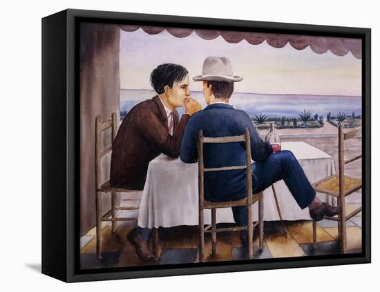 On the Terrace-Georg Schrimpf-Framed Premier Image Canvas