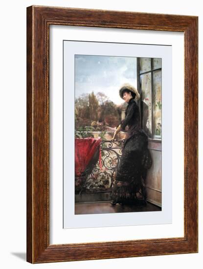 On the Terrace-Julius Stewart-Framed Art Print