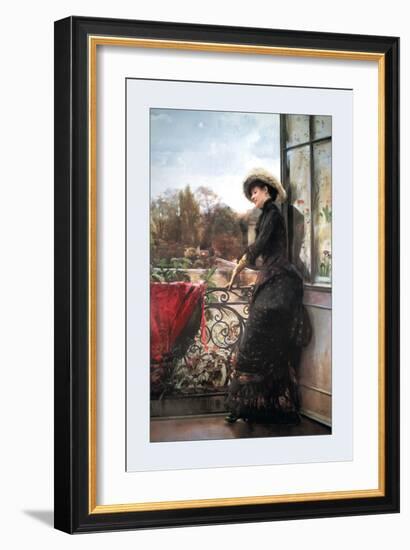 On the Terrace-Julius Stewart-Framed Art Print