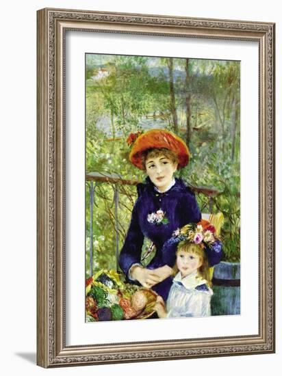 On The Terrace-Pierre-Auguste Renoir-Framed Art Print