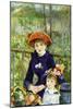 On The Terrace-Pierre-Auguste Renoir-Mounted Art Print