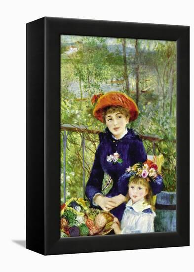 On The Terrace-Pierre-Auguste Renoir-Framed Stretched Canvas