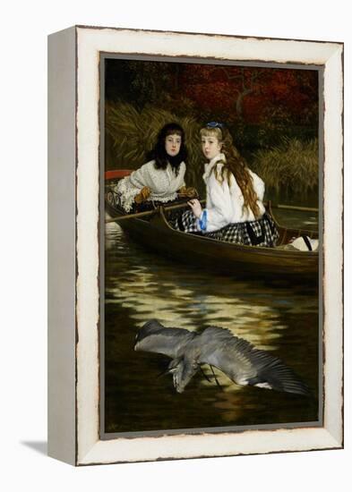 On the Thames, a Heron, C.1871-72-James Jacques Joseph Tissot-Framed Premier Image Canvas