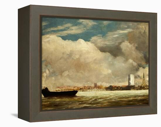 On the Thames Near Battersea Bridge, circa 1816-John Constable-Framed Premier Image Canvas