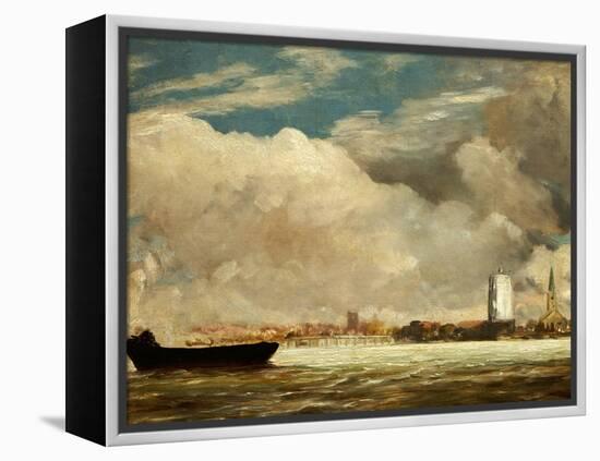 On the Thames Near Battersea Bridge, circa 1816-John Constable-Framed Premier Image Canvas