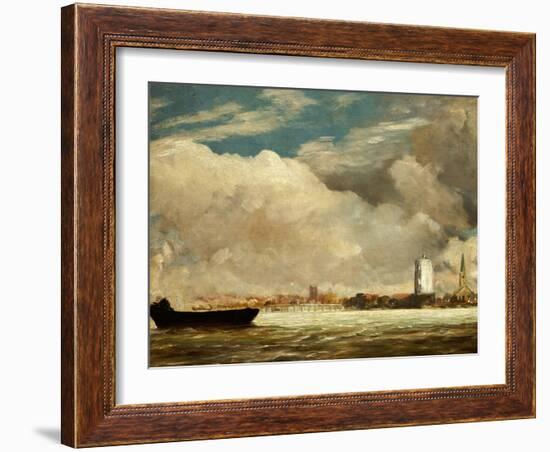 On the Thames Near Battersea Bridge, circa 1816-John Constable-Framed Giclee Print