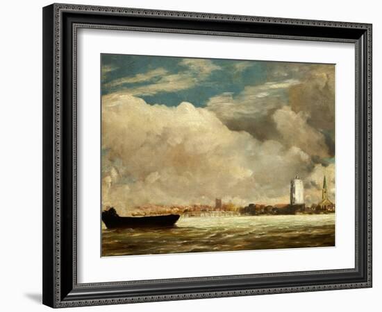 On the Thames Near Battersea Bridge, circa 1816-John Constable-Framed Giclee Print