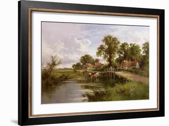 On the Thames Near Marlow-Henry Parker-Framed Giclee Print