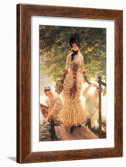 On the Thames-James Tissot-Framed Art Print