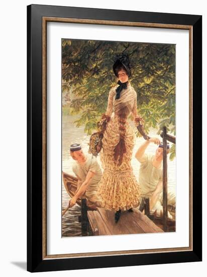 On the Thames-James Tissot-Framed Art Print