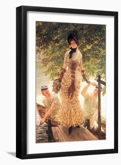 On the Thames-James Tissot-Framed Art Print