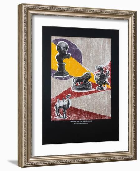 On the Three Metamorphosis, Thus Spoke Zarathustra, 2022 (Woodcut and Silkscreen)-Guilherme Pontes-Framed Giclee Print