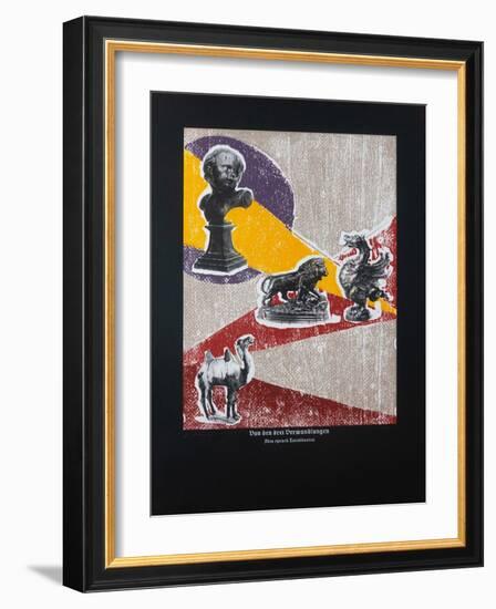 On the Three Metamorphosis, Thus Spoke Zarathustra, 2022 (Woodcut and Silkscreen)-Guilherme Pontes-Framed Giclee Print