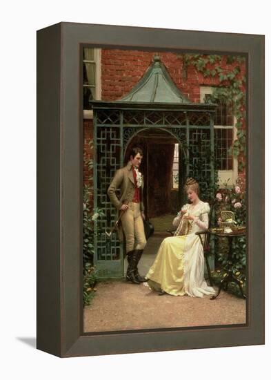 On the Threshold, 1900-Edmund Blair Leighton-Framed Premier Image Canvas