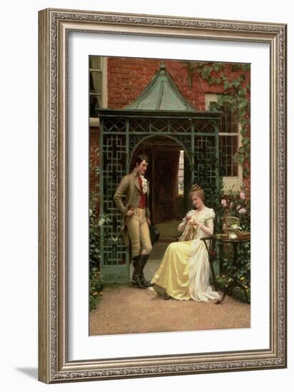 On the Threshold, 1900-Edmund Blair Leighton-Framed Giclee Print