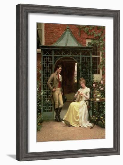 On the Threshold, 1900-Edmund Blair Leighton-Framed Giclee Print