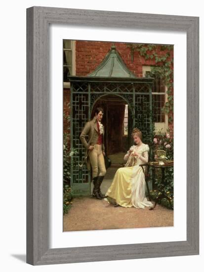 On the Threshold, 1900-Edmund Blair Leighton-Framed Giclee Print