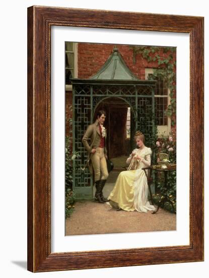 On the Threshold, 1900-Edmund Blair Leighton-Framed Giclee Print