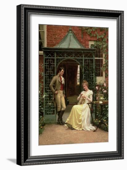 On the Threshold, 1900-Edmund Blair Leighton-Framed Giclee Print