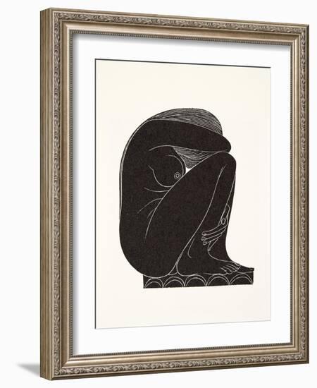 On the Tiles, 1921-Eric Gill-Framed Giclee Print