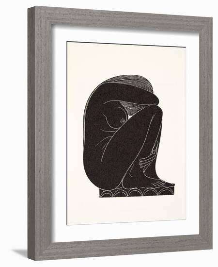 On the Tiles, 1921-Eric Gill-Framed Giclee Print