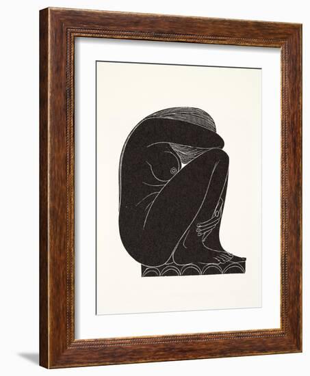 On the Tiles, 1921-Eric Gill-Framed Giclee Print