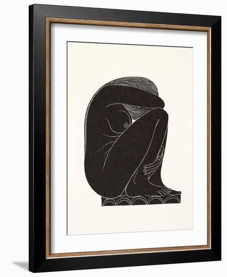 On the Tiles, 1921-Eric Gill-Framed Giclee Print