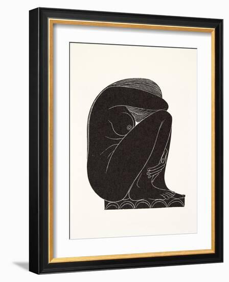 On the Tiles, 1921-Eric Gill-Framed Giclee Print