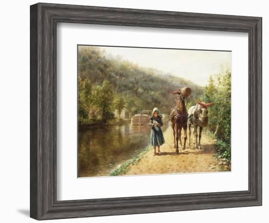 On the Towpath-Edward Lamson Henry-Framed Giclee Print