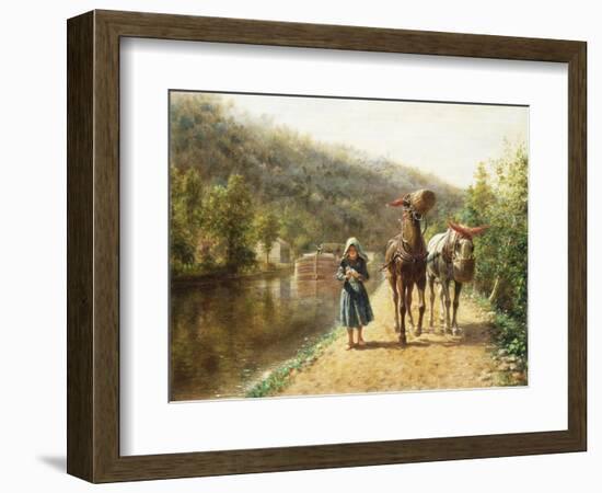 On the Towpath-Edward Lamson Henry-Framed Giclee Print